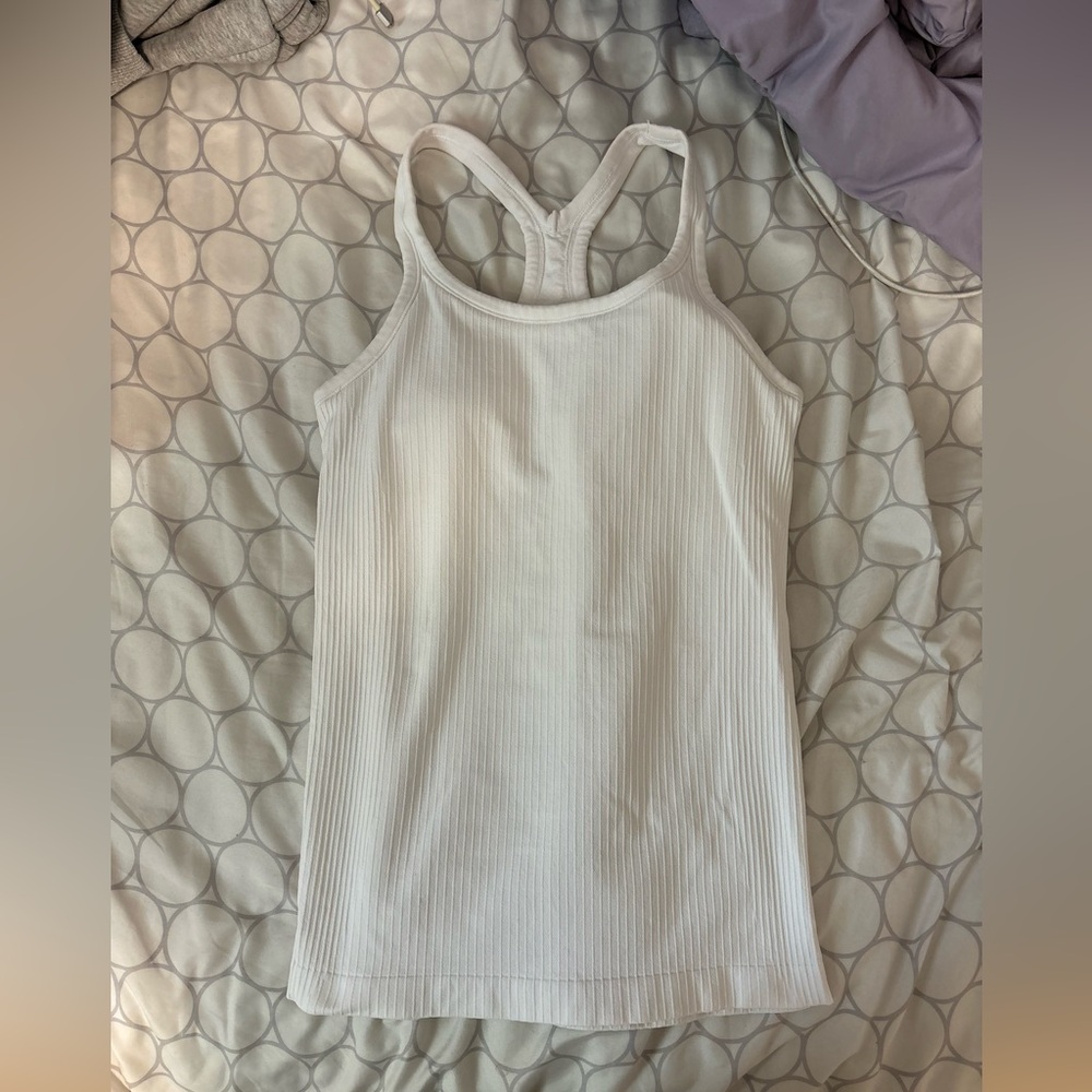 Two Amazon Ribbed Racer Back Athletic Tanks - Picture 3 of 6